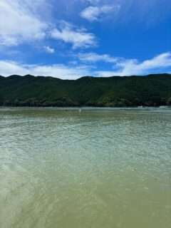 台風通過後の三木浦の様子
